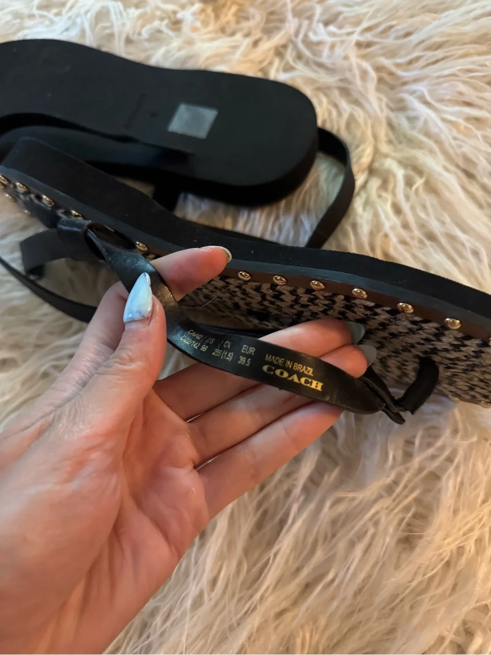 Coach Gracey Espadrille Thong Sandals
